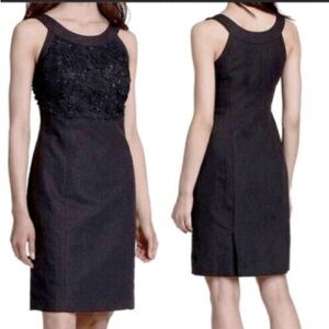 ANTHROPOLOGIE • 3D Floral Little Black Dress